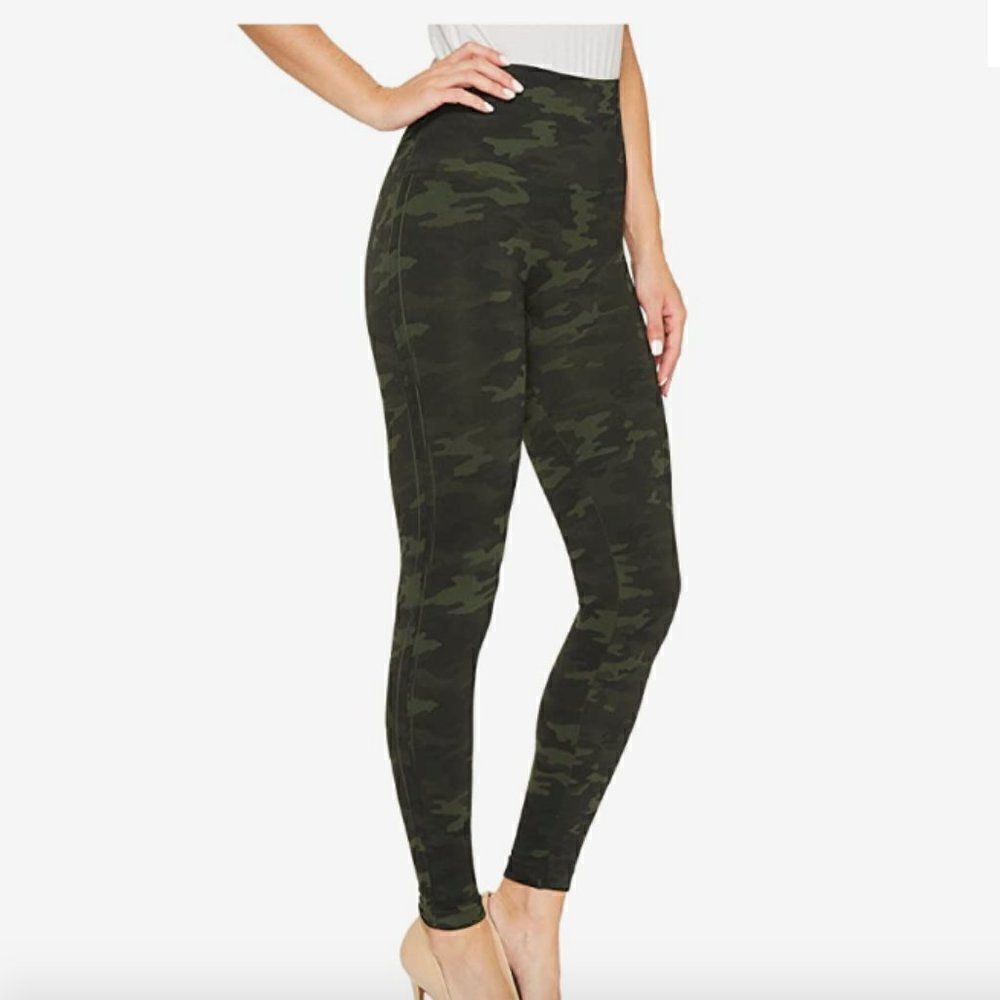 Spanx Look At Me Now Seamless Leggings‎ - Green Camo